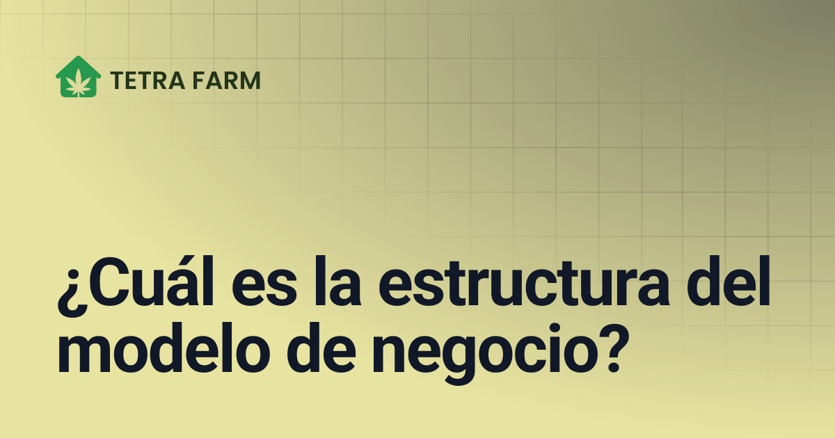 ¿Cuál es la estructura del modelo de negocio? | Tetra Farm Wiki